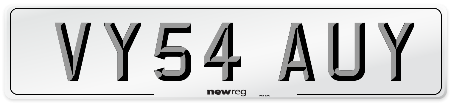 VY54 AUY Number Plate from New Reg